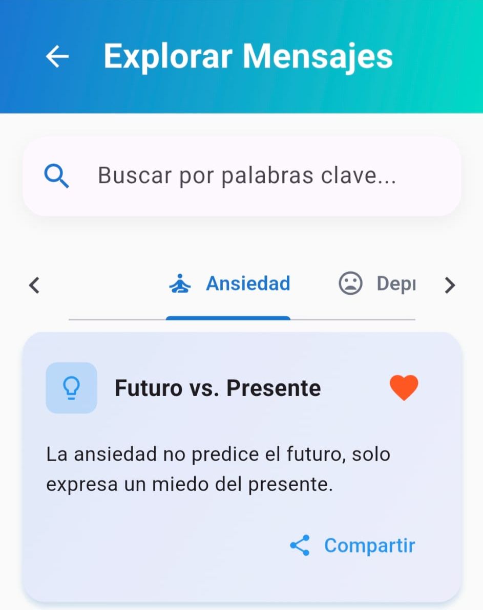 Pantalla de inicio con notificaciones y temas activos